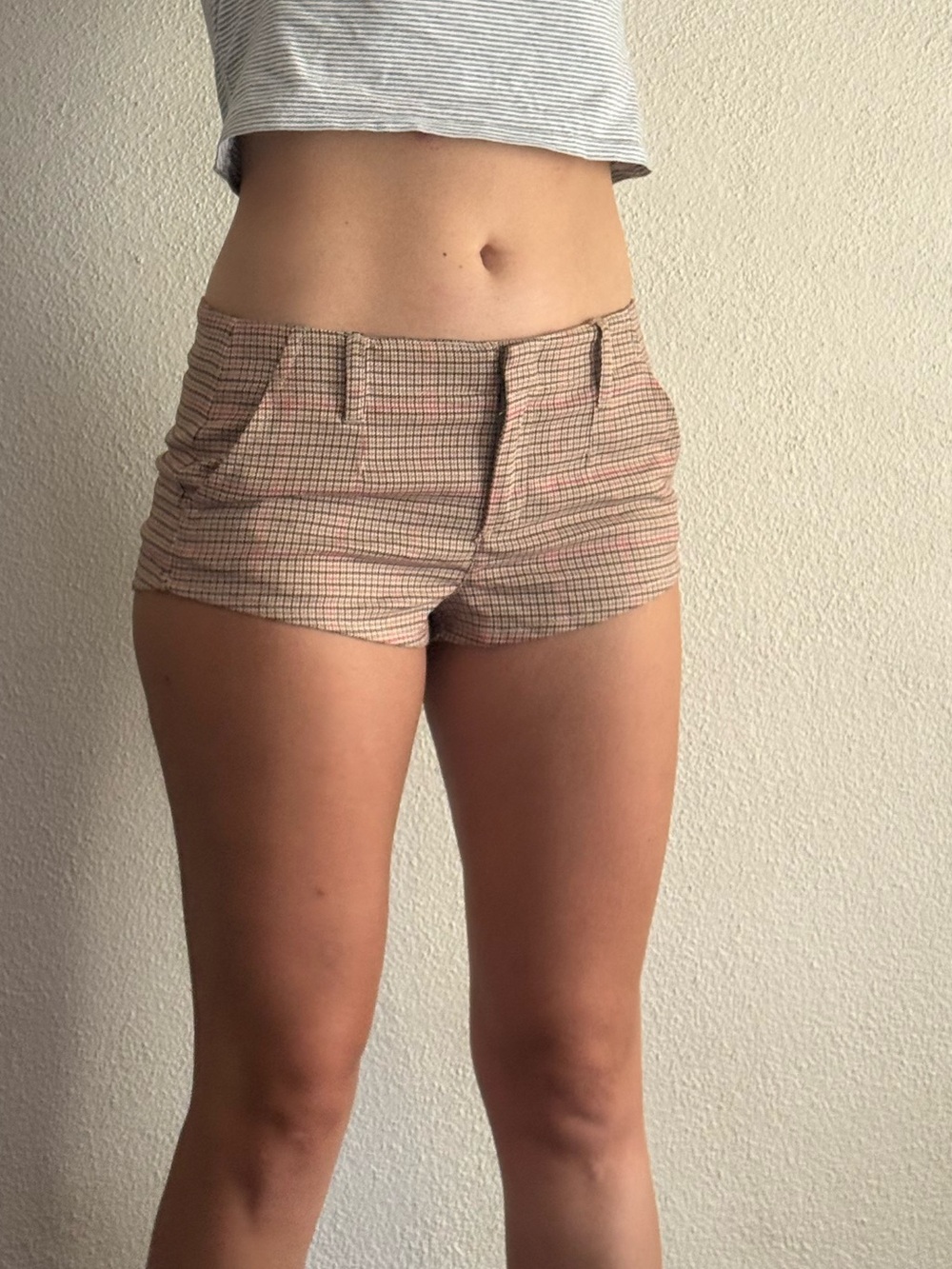 Free People Micro Shorts Plaid - Picture 2 of 7